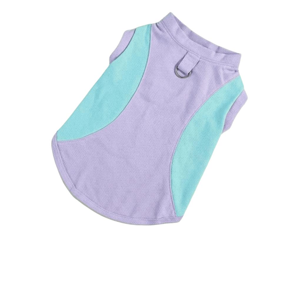 Breathable Mesh Dog Cooling Vest Lightweight Pet Summer Clothes Pet Cooling T-shirts  Hiking S фиолетовый