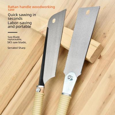 Japanese Double-Sided Woodworking Saw - Fast-Cut, Fine-Tooth Hand Saw for Hardwood and Mortise Decoration