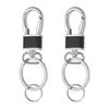 Metal Keychain Clip Set of 2 Keychain and Wallet Accessory Dark [uxcell] (Swivel Buckle/Leather Included) - Car, Bag, - Purple/Black