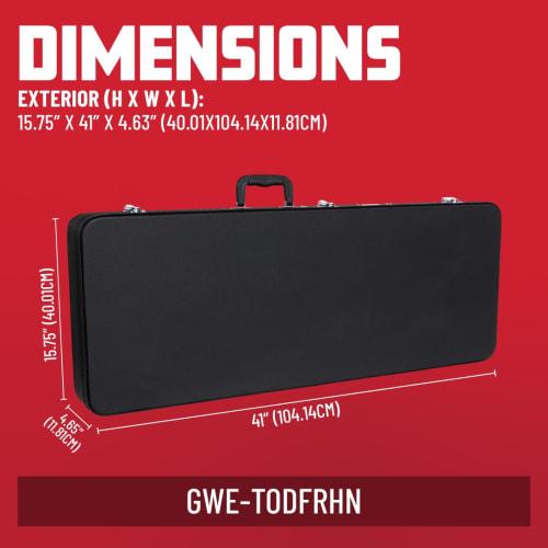 GATOR GWE Series Hard Case for Electric Guitars, Plywood with Tolex Lamination, GWE-TODFRHN (Compatible with Ibanez Tim Henson Signature Model TOD10N/