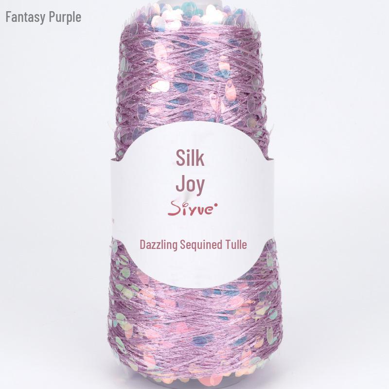Siyue Silk Color Point Yarn: Dazzling Sequin Wool with Water Drop Sequins for DIY Hand Knitting