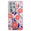 For Samsung Galaxy S25 Ultra Case Floral Pattern Design IMD PC+TPU Phone Back Cover with Glass Lens Film