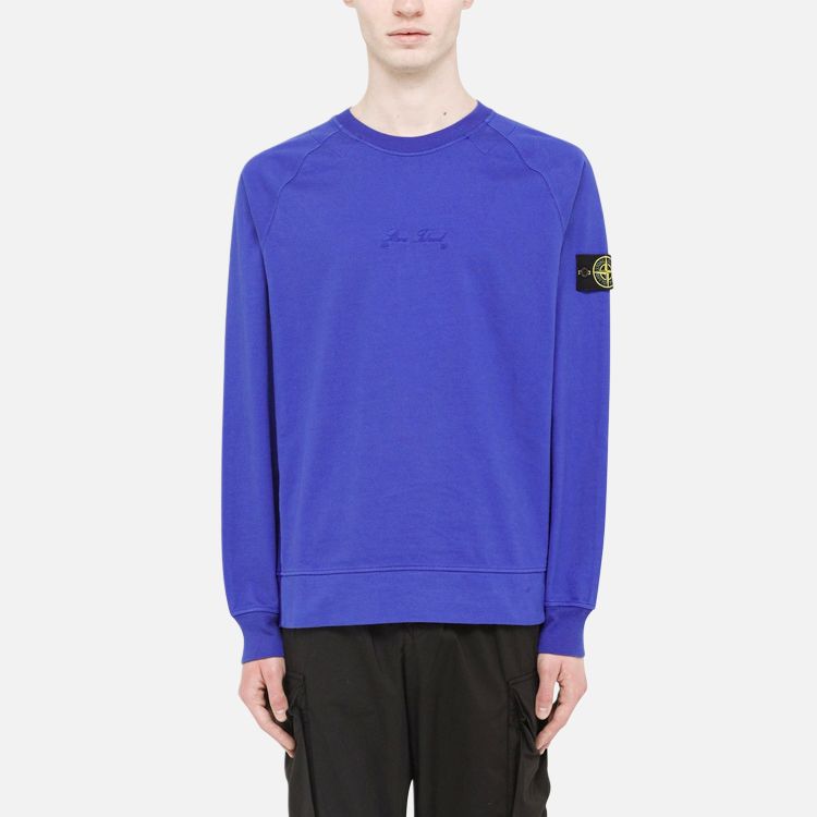 Stone Island 40th Anniversary Collection SS22 40th Anniversary Theme Solid Color Brand Logo Label Crewneck Sweatshirt Men sweatshirt 7615655Q1-V0022