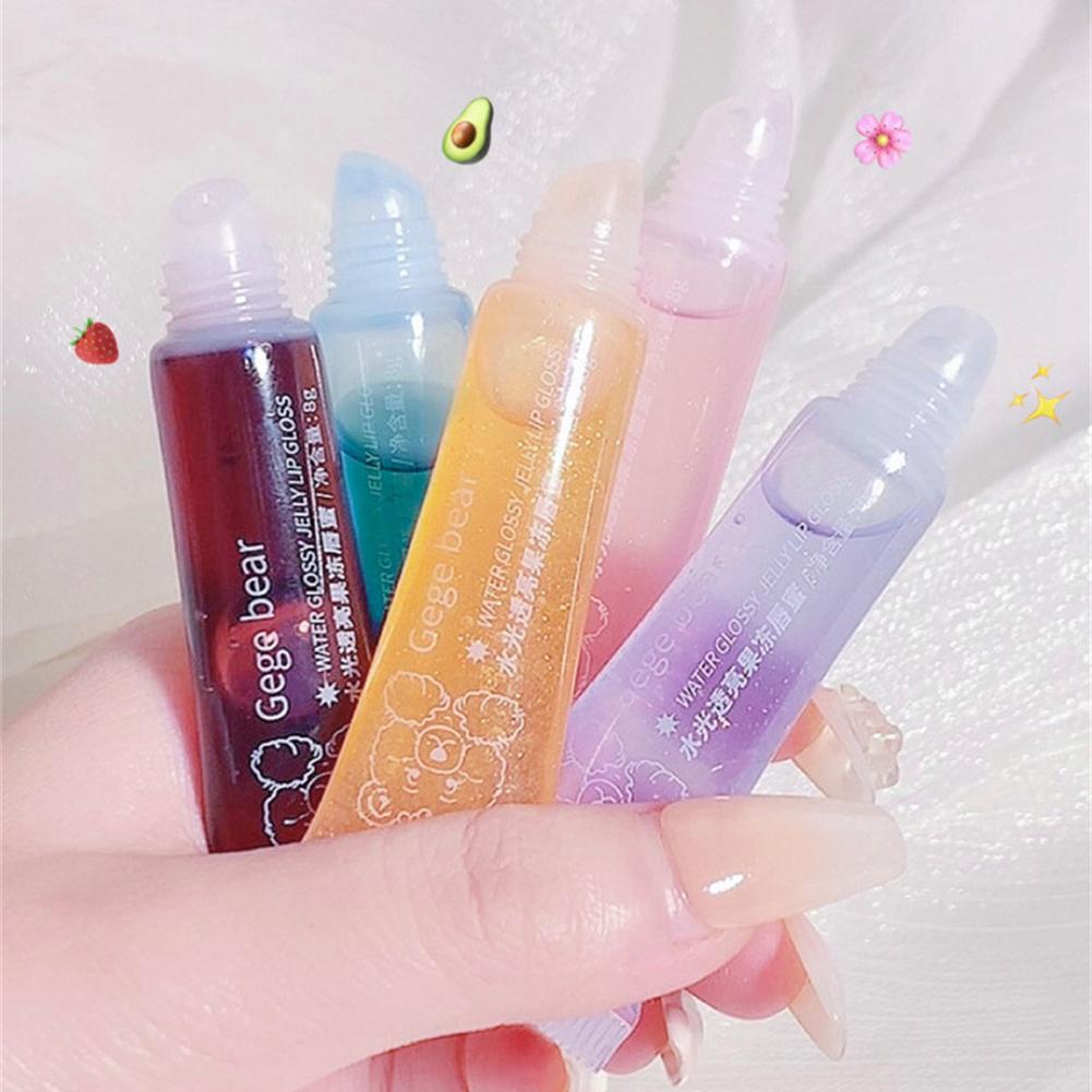 Jelly Lips Water Light Lip Oil Moisturizing Clear Lipgloss Glass Mirror Liquid Lip Balm Anti-Crack Care
