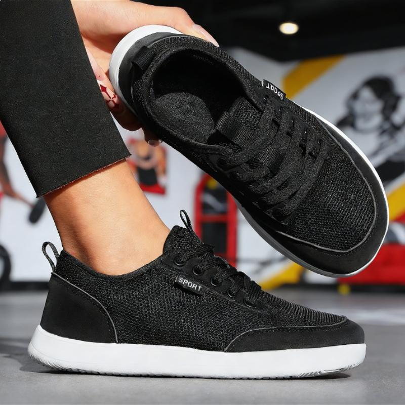 Women's Wide Barefoot Shoes New Fashion Outdoor Running Sneakers Minimalist Large Trendy Mesh Casual Walking Shoes