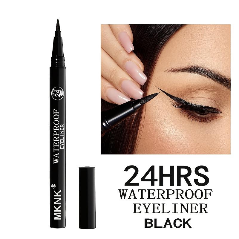 1 Stück Wasserdichter Flüssig-Eyeliner-Stift Ultrafeine Spitze Wischfest Schnelltrocknend Lang Anhaltend Schwarzer Eyeliner Intensive Definition für Alle Augenformen
