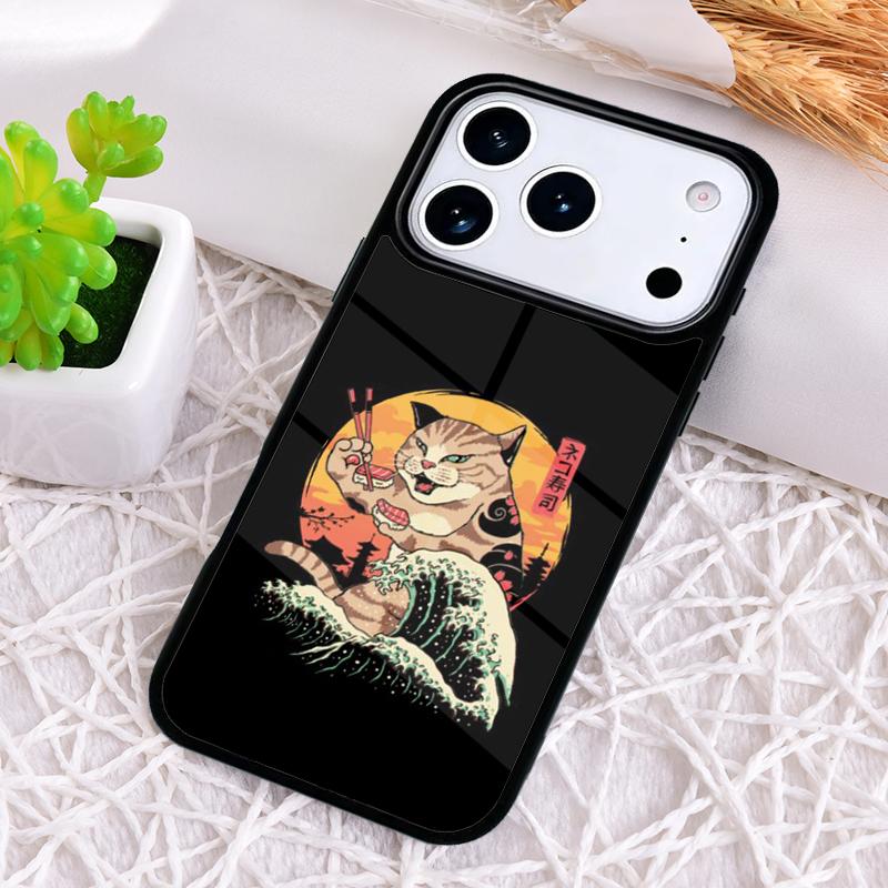 

Neko Ramen Japan Cat Shockproof Phone Case for iPhone 17 Air 16e 15 11 12 14 13 Pro Max Cover Coque iPhone 15