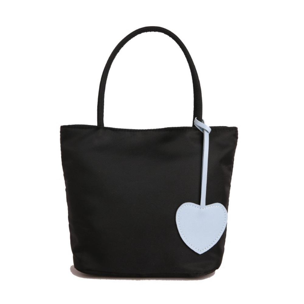 Mit Herzanhänger Unterarmtasche Koreanischer Stil Oxford-Stoff Umhängetasche Nylon-Tragetasche Damen