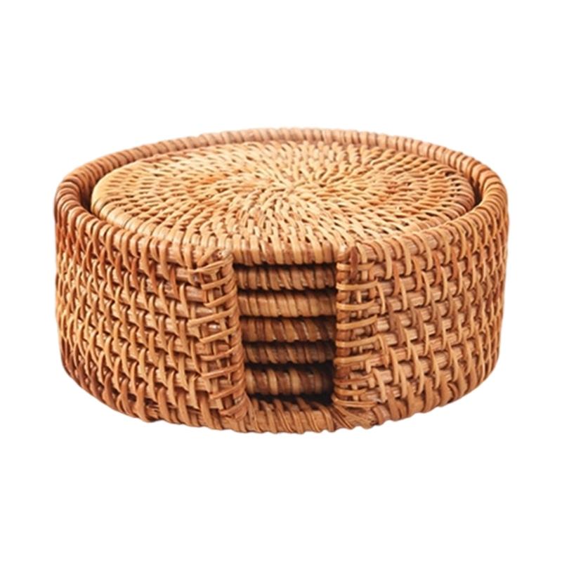 Decorative Kitchen Mat Nonslip Natural Fiber Coaster For Hot Dishes And Drink Slip Resistant Grass Placemat