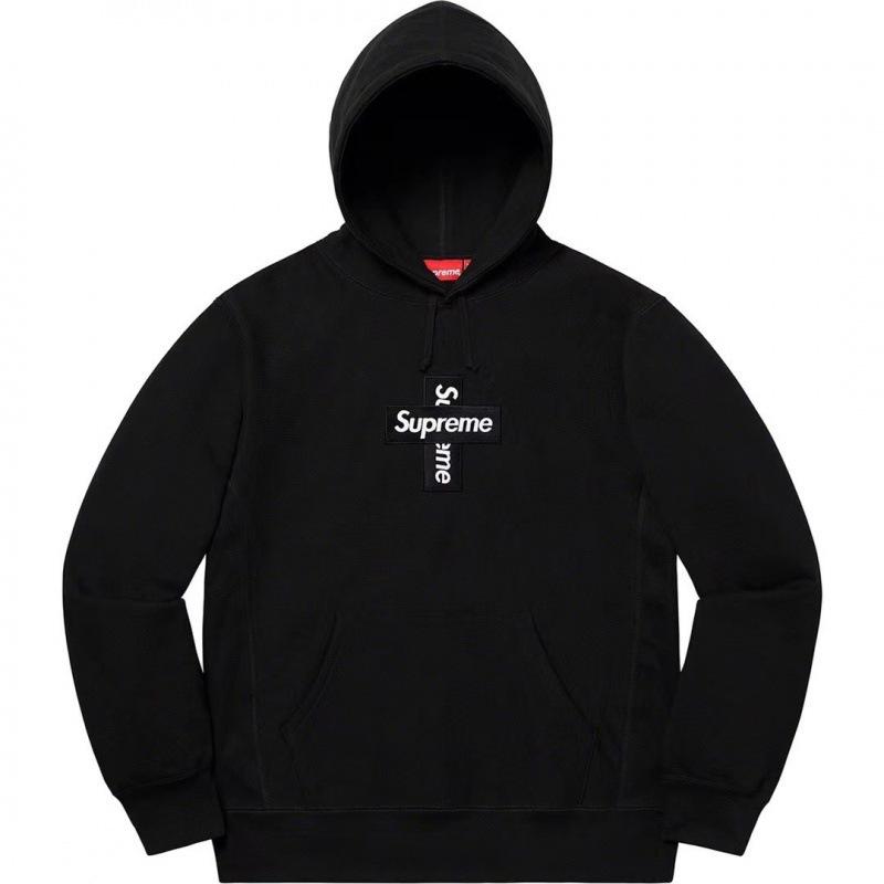 25SS Supreme Trendige Marke Kapuzenpullover mit Fleecefutter und großem Logo