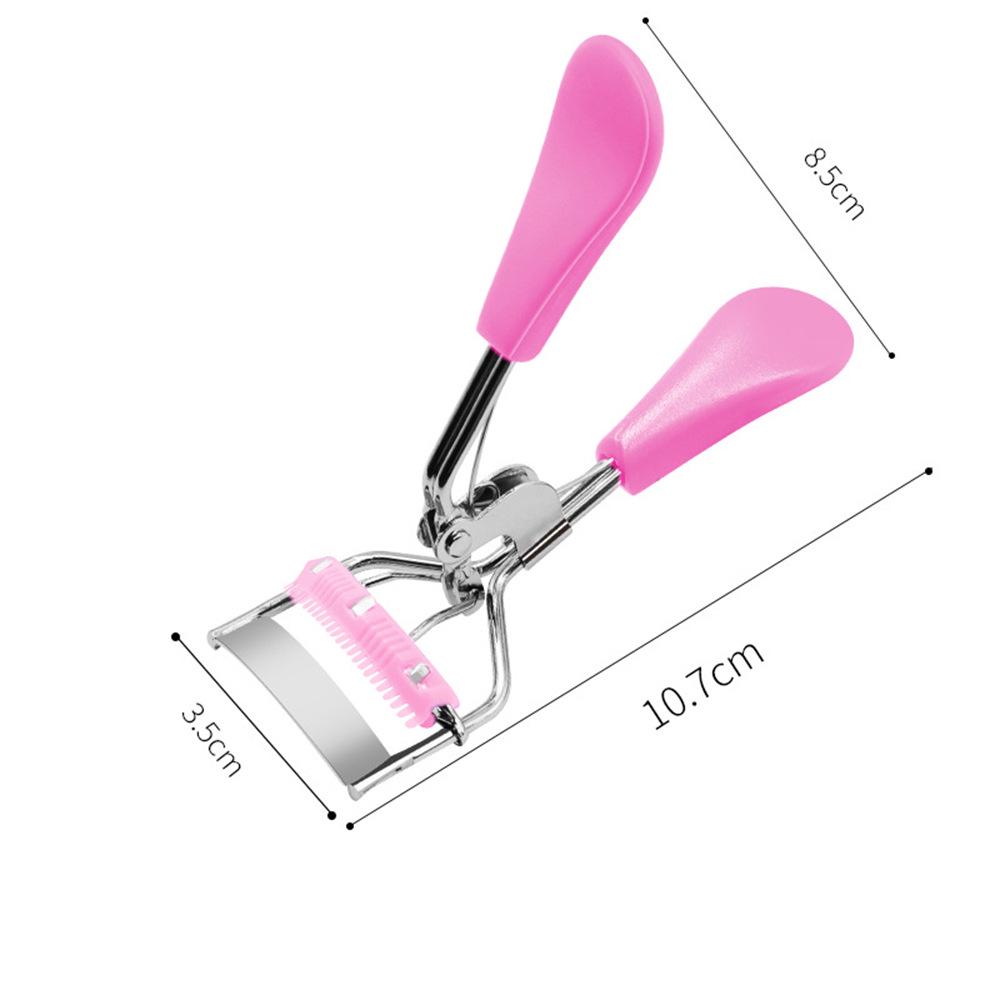 Portable Stainless Steel Eyelash Curler with Comb and Wide-Angle Curling Tool