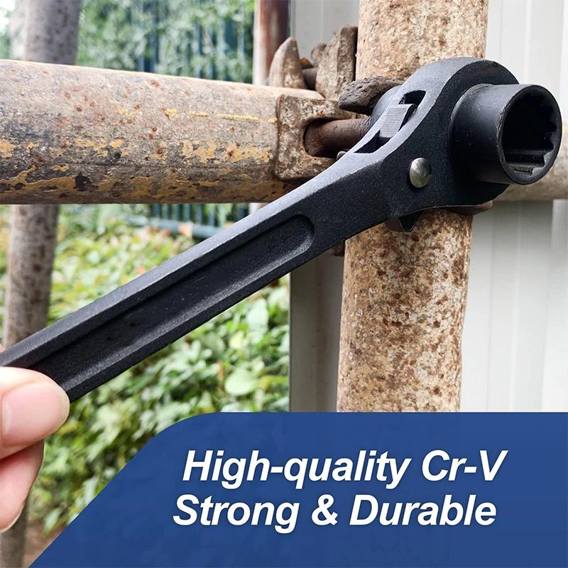 Ratchet Podger Spanner Wrench Quick Release Podger Bar Black Double Ended Socket Ratcheting Podger Scaffold Spud Wrench