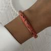 Colorful Metal Enamel Flower Bracelet For Women Ethnic Style Inlaid Zircon Floral Leaves Pattern Bangle Party Wedding Jewelry