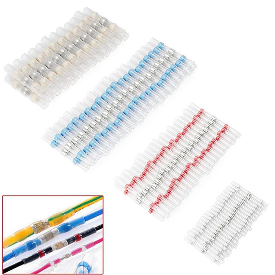 400Ppcs Waterproof Solder Seal Heat Shrink Wire Butt Terminal Connector Set +Box