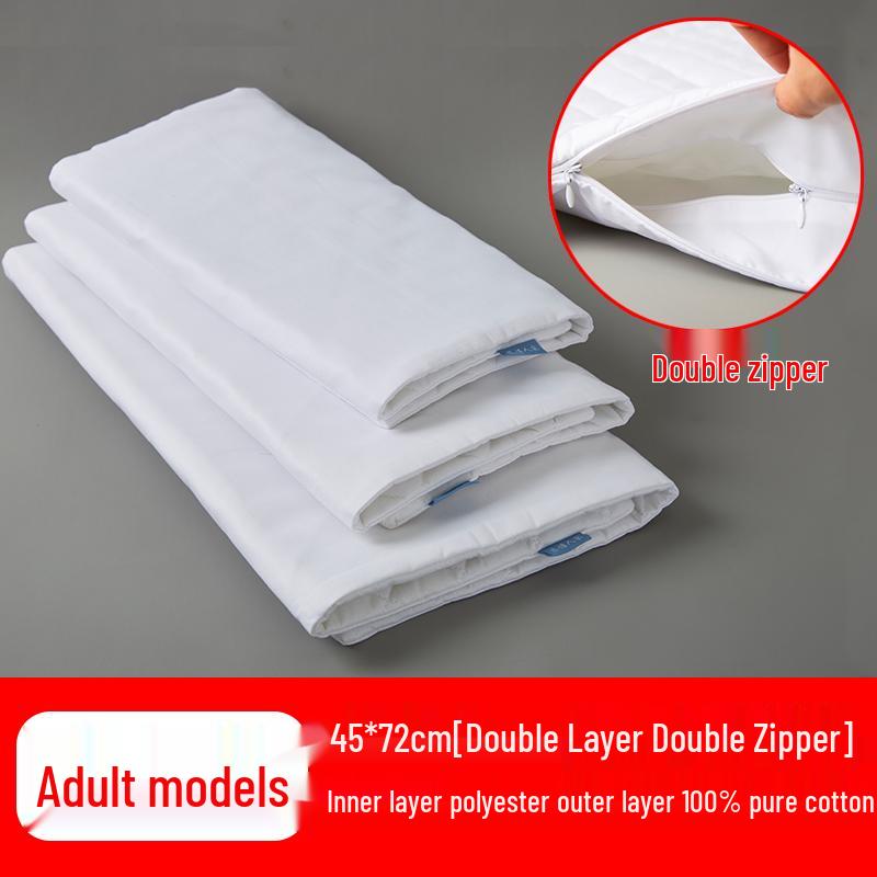 Poszewka na wkład poduszki z łuski gryki: Czysta Bawełna, Podwójny Zamek Błyskawiczny, Pogrubiony, Worek na Wypełnienie Poduszki Bezpieczny dla Dziecka, Tekstylia Domowe.