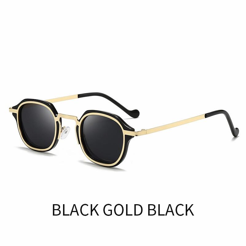2025 Retro Steampunk Sunglass New Small Square Polarized Sun Glasses For Man Woman Metal Frame Eyewear Oculos De Sol UV400