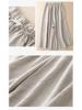 Cotton Linen Wide-Leg Seven-Point Pants for Women, Plus Size, Casual New 2025 Straight-Leg Culottes