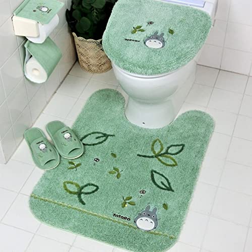 Senko My Neighbor Totoro Forest Wind Long Toilet Mat, Approximately 80 X 60 Cm, Green, 11833