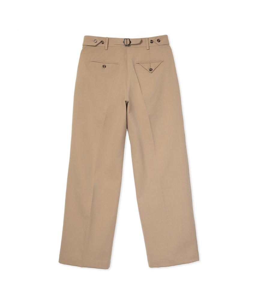 Sinkia Heritage Adjustable Double-Pleat Trousers Tan Beige