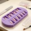 1Pcs False Nail Display Organizer 10-Grids Nail Tip Storage Tray With L/R Mark Reusable Nail Art Storage Plate For Salon & Home