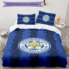 3pcs Leicester City FC Design Cover Set - HD Printed Bedding with 1 Cover and 2 Pillowcases - Perfect for Home and Dorm Decor