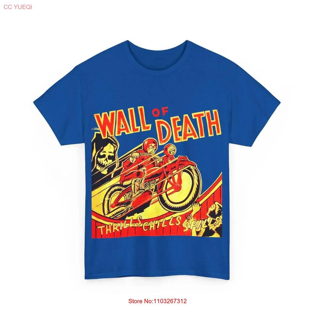 Wall Of Death T Shirt Retro Motor Bike Stunt Vintage Biker 40s 50s 60s Cool Vintage Fashion Comfortable Slightly Unisex