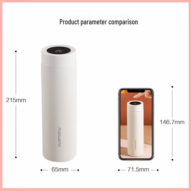 Fuguang Smart Digital Display 316 Stainless Steel Vacuum Thermos