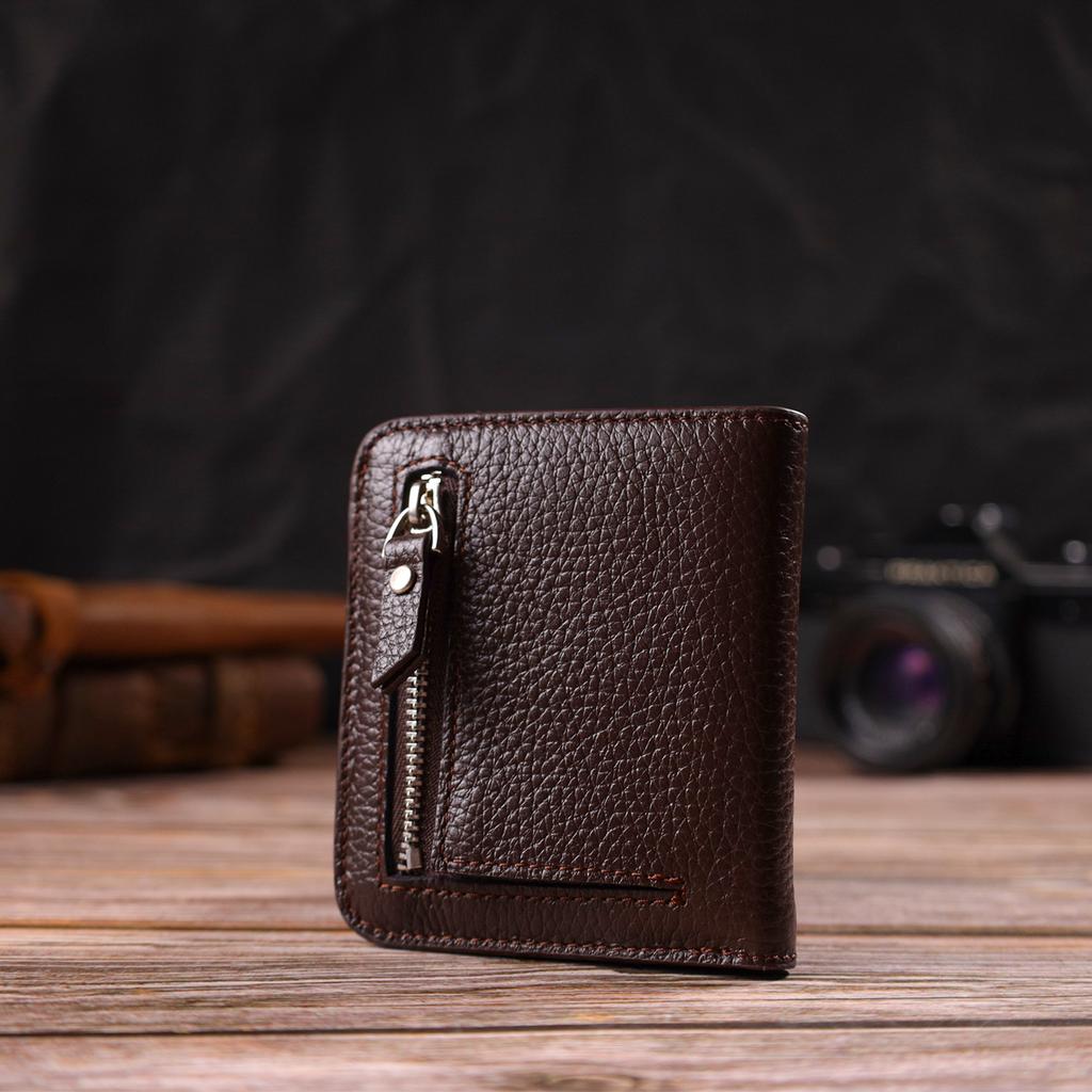 Portofel mic pentru femei din piele naturala flotar CANPELLINI 21798 Maro