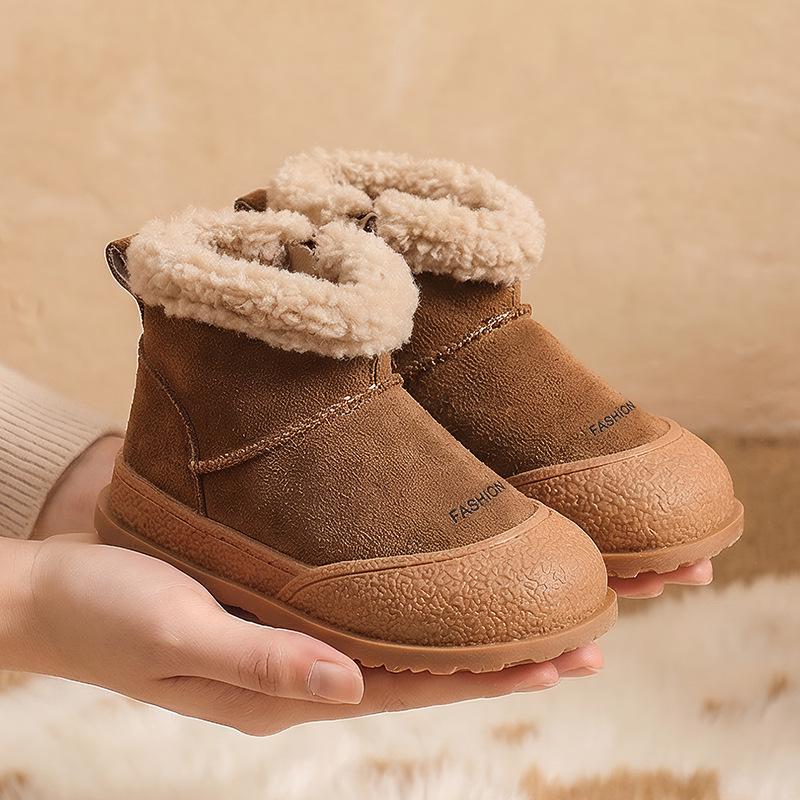 2025 Winter Baby Versatile Snow Boots: Warm Velvet-Lined, Mid-Calf Round Toe, Flat Sole