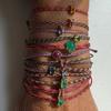 Crystal Gemstone Braided Rope Bracelet Multicolor Bohemian Bracelet Zircon Bracelet  For Women