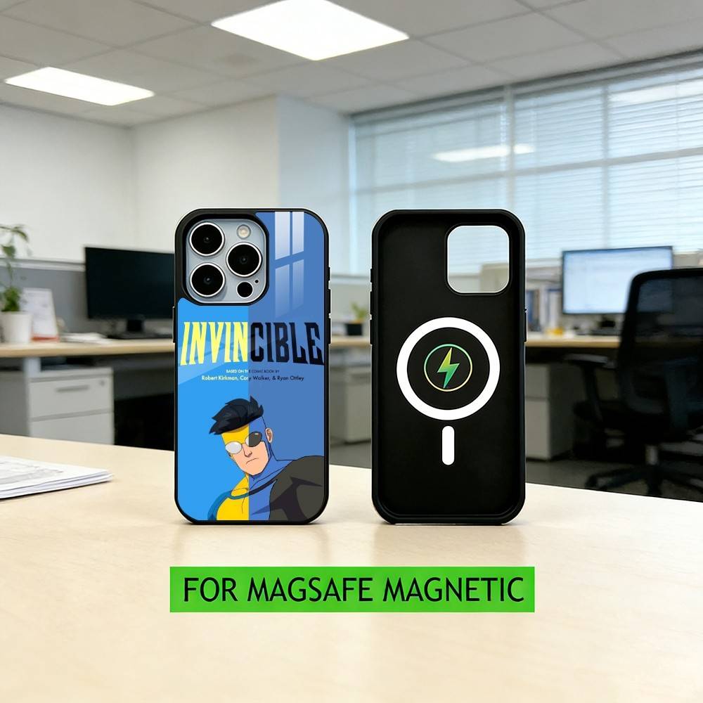 

Мультяшний чохол I-Invincible для iPhone17,16,15,14,13,12,11 Plus,Pro Магнітний з Magsafe Бездротова зарядка iPhone12mini