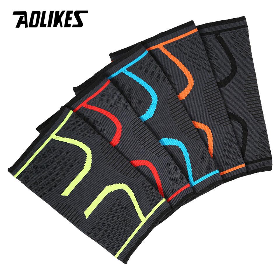 1Pcs Elastic Nylon Sport Compression Knee Sleeve Support For Running Cycling Basketball Volleyball Fitness