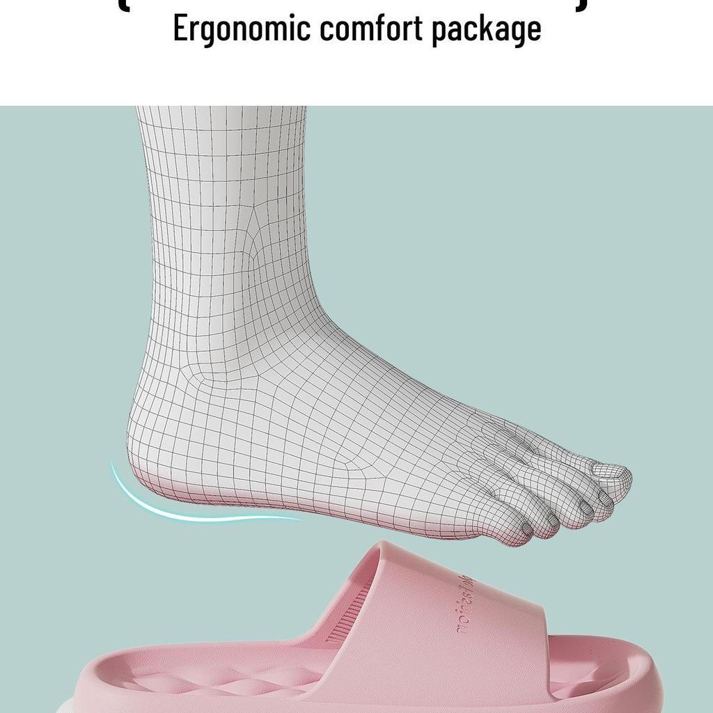 Jie Liya 2025 EVA Non-Slip Thick-Soled Unisex Indoor Bathroom Slippers
