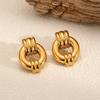 Geometric Stainless Steel Hoop Earrings For Women With High End Fashion Style