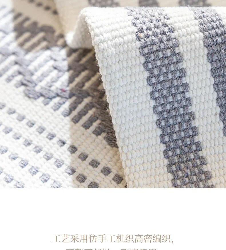 Bawełniano-lniane pokrowce na sofę Salon Krata Paski Ręcznik na sofę Pokrowiec na kanapę Pokrowiec na sofę Nowoczesny minimalistyczny Pokrowiec na siedzisko narożne