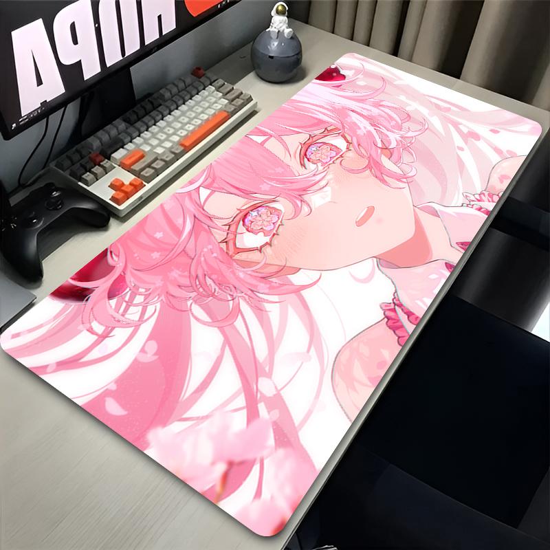 Mousepad Large Laptop Virtual Diva H-Hatsune Miku Anime Mouse Pad Office Accessories Keyboard Desk Mat Cute Girl Soft MousePads