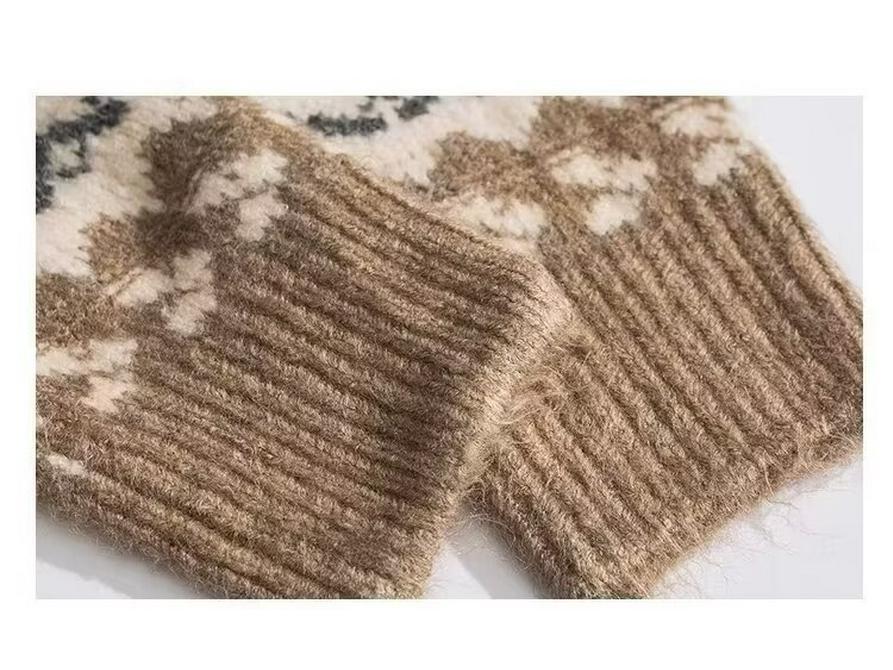 Men's Retro Fair Isle Jacquard Christmas Sweater - High-End Vintage Winter Knit