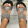 Women's Sandals Bling Bling Crystal Sandals Summer 2025 New Shoes For Women Low Heels Flat Sandalias Mujer Footwear Summer Shoes