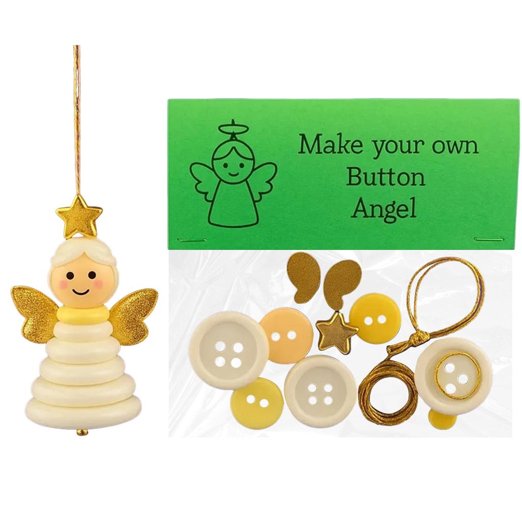 DIY Button Christmas Hanging Ornament Kit Christmas Decoration Set Homemade Sewing Ornaments for Holiday Decoration Xmas Party