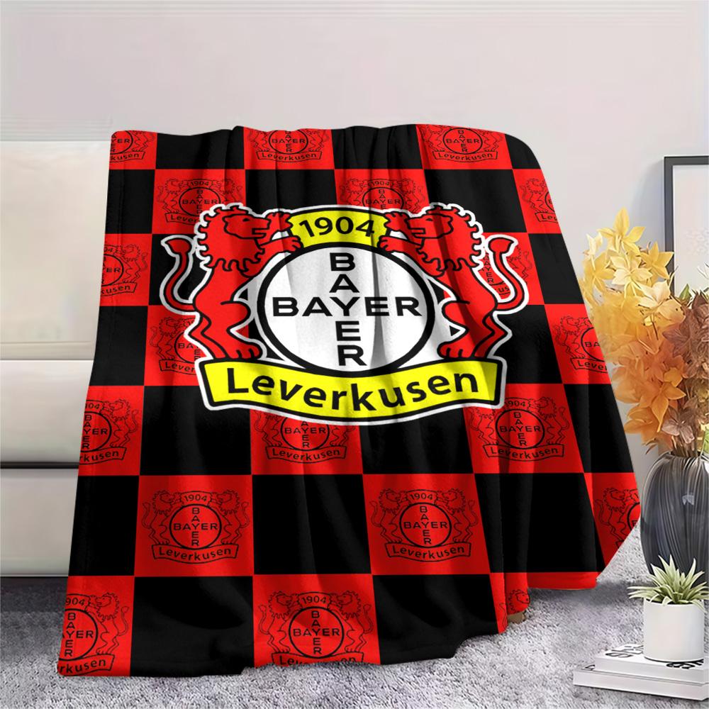 1Pc Bayer 04 Leverkusen Print Flannel Blanket High Quality Warm Comfortable Cover for All Seasons Perfect for Gifts Home Decor