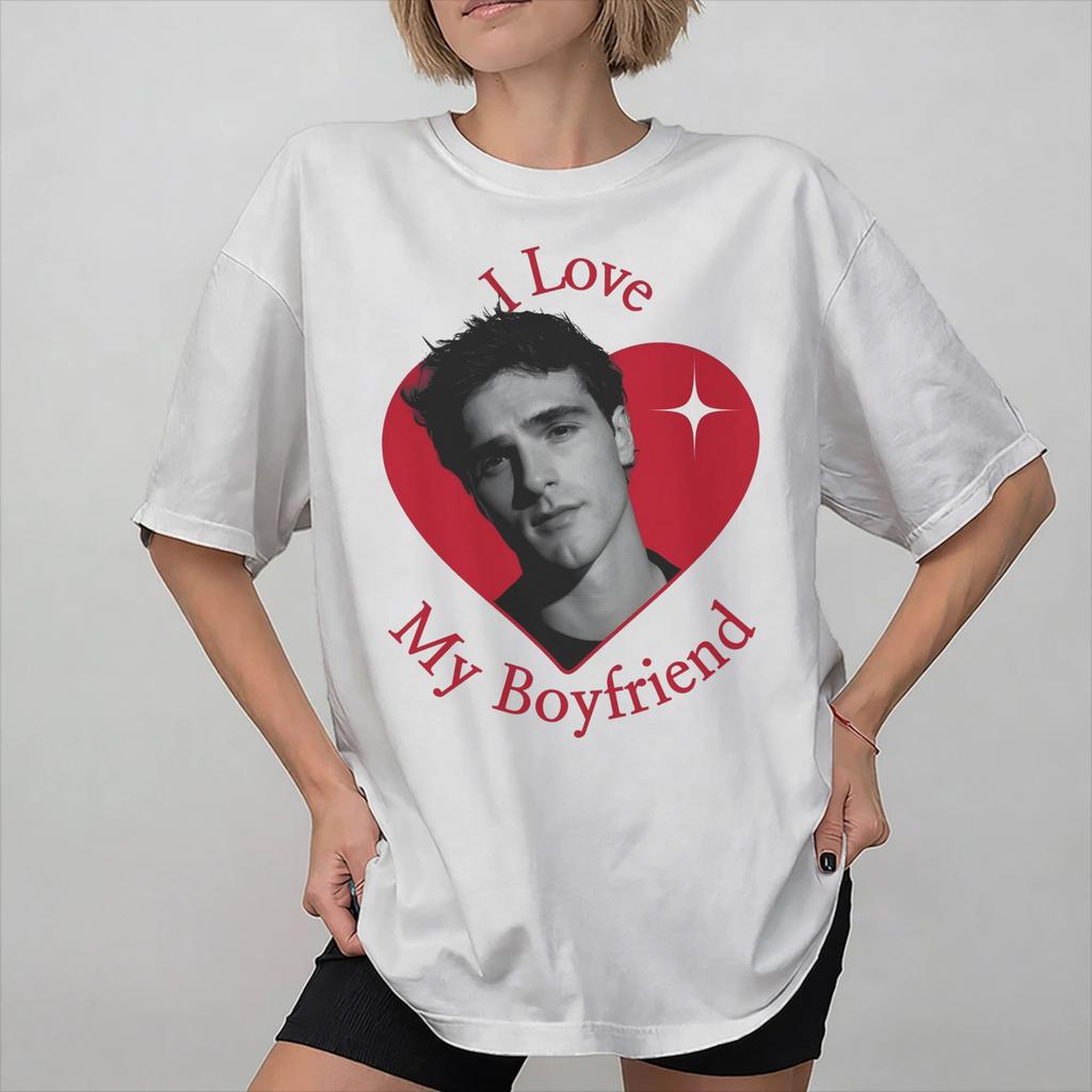 Nate Jacobs Jacob Elordi Grafikdruck T-Shirts für Unisex Damen Baumwoll-T-Shirt Kleidung