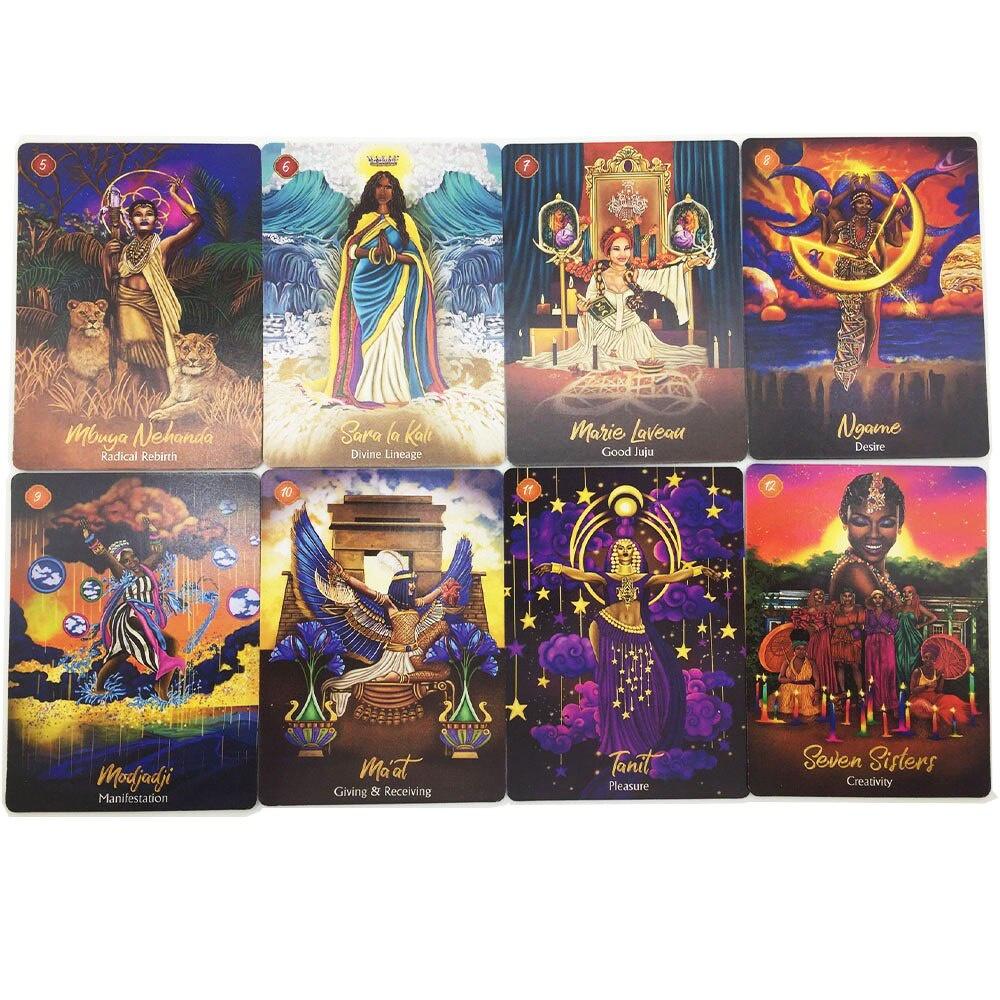 10.4*7.3cm African Goddess Rising Oracle Cards 44 Pcs Oracle Cards