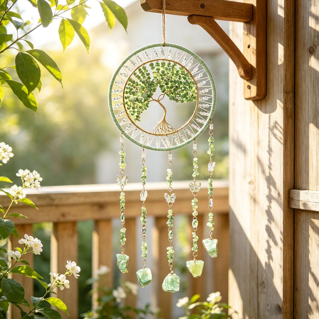 Kristall-Achat-Platte Autoanhänger Sonnenfänger Windspiel Hängendes Ornament für Heimdekoration für Hochzeit oder Valentinstag