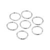 50PCS Charm Hair Rings Opening Hoop Circle Cuff Clip Hair Braids Reggae Dreadlocks Beads