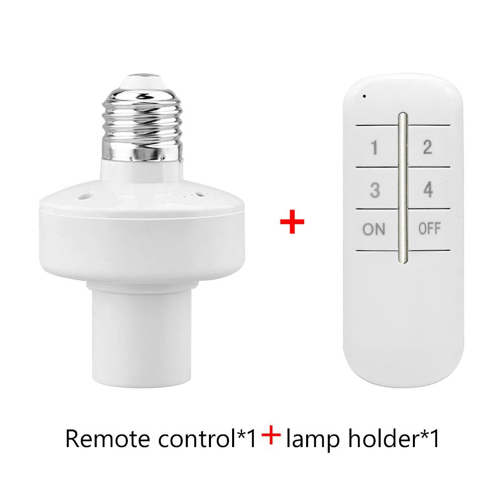 Wireless Remote Control E27 Light Socket Lamp Holder 20M Range For LED Bulbs Lamp Socket Wireless Light Switch Kit AC180-250V