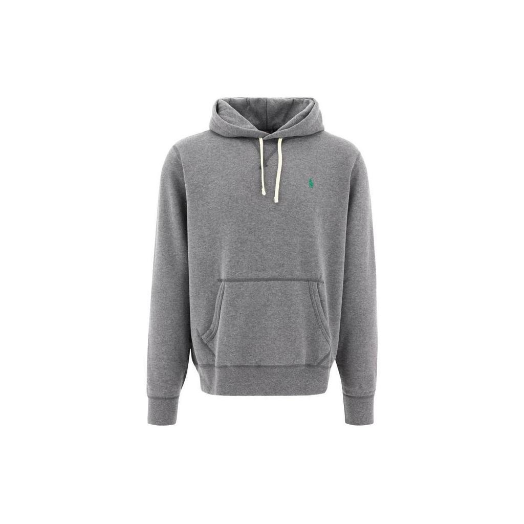 Polo Ralph Lauren Fw22 Felpa Monocolore Ricamo Logo Uomo felpe Grigio 710766778-064