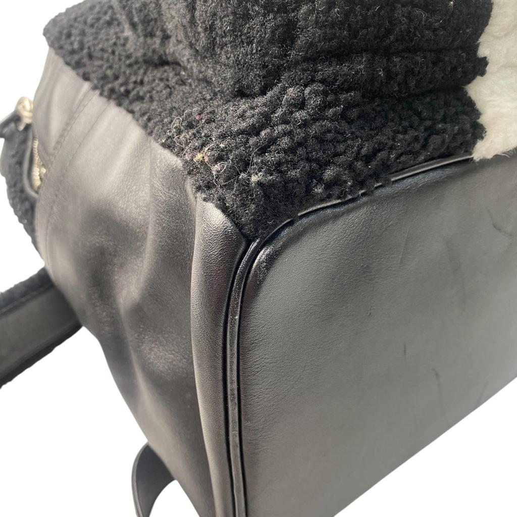 Used MCMBackpack Â· Daypack Black/white leather/Mouton Women
