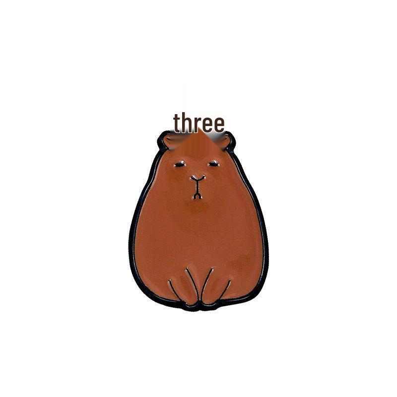 Broche Mignonne Originale Capybara Dessin Animé - Insigne Adorable en Alliage & Décoration de Livre