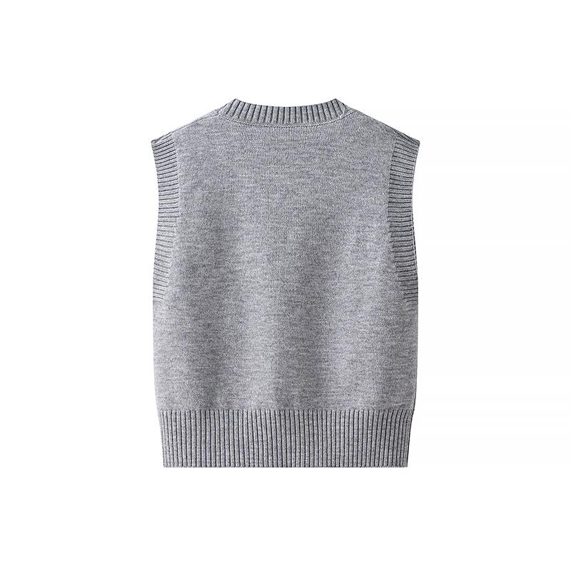 Summer Women Casual Sleeveless Solid Beading Knitted Sweater Pullover Vest Tops