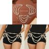 Multilayer Handcrafted Pearl Tassel Waist Chain For Summer Beach Wear